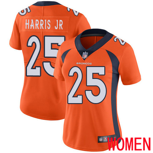 Women Denver Broncos #25 Chris Harris Jr Orange Team Color Vapor Untouchable Limited Player Football NFL Jersey